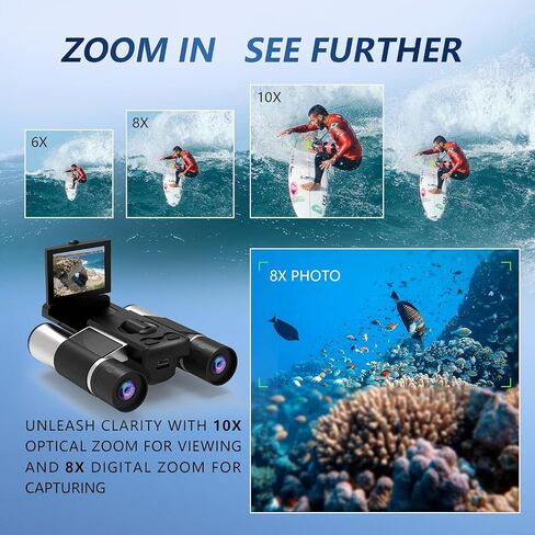 Digital Binoculars with 40MP Camera, (Silver) in Kuwait