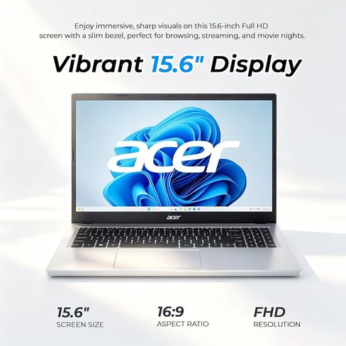 Acer Aspire Go 15.6" High-Performance Business Laptop, AMD Ryzen 7 7730U 8-Core 16-Thread, AMD Radeon Graphics, FHD (1920 x 1080) IPS Display, 32GB RAM, 512GB SSD, Wi-Fi 6, Windows 11, RJ-45 Ethernet in Kuwait