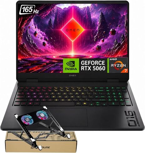 HP Omen 16 16" AMD Ryzen AI 7 350 RTX 5060 Gaming Laptop, 16GB DDR5 1TB SSD in Saudi Arabia