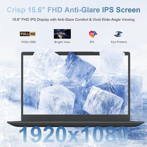 Laptop 15.6 Inch, 12GB RAM Laptops with Pentium Gold 6500Y (Up to 3.4GHz), 128GB SSD, FHD IPS Screen, USB C, USB 3.2, HDMI, WiFi, Lightweight Laptop for Student, Home and Everyday Use in Kuwait