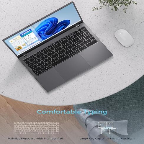 Laptop 15.6 Inch, 12GB RAM Laptops with Pentium Gold 6500Y (Up to 3.4GHz), 128GB SSD, FHD IPS Screen, USB C, USB 3.2, HDMI, WiFi, Lightweight Laptop for Student, Home and Everyday Use in Kuwait