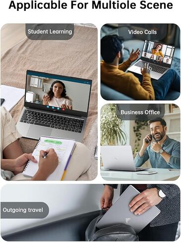MALLRACE Laptop,17.3-Inch FHD Display Laptop Computer with Quad Core-12th Alder Lake N95(Beats N5095,Up to 3.4GHz), 16GB RAM 256GB ROM Traditional Laptop Computer,6000Mah Battery,Silver in Kuwait