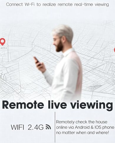 2 in 1 Use WiFi HD 1080P Camera TV Remote Camera with Video and Motion Detection for Indoor Home Security Wireless Nanny Cam in Kuwait
