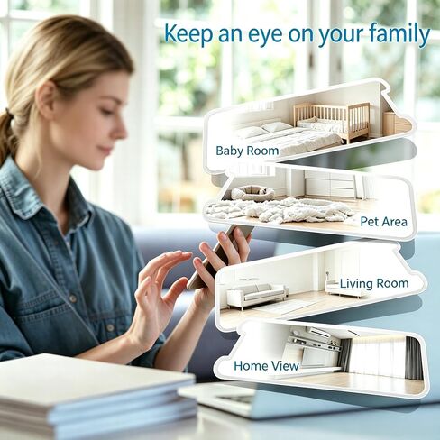 2 in 1 Use WiFi HD 1080P Camera TV Remote Camera with Video and Motion Detection for Indoor Home Security Wireless Nanny Cam in Kuwait