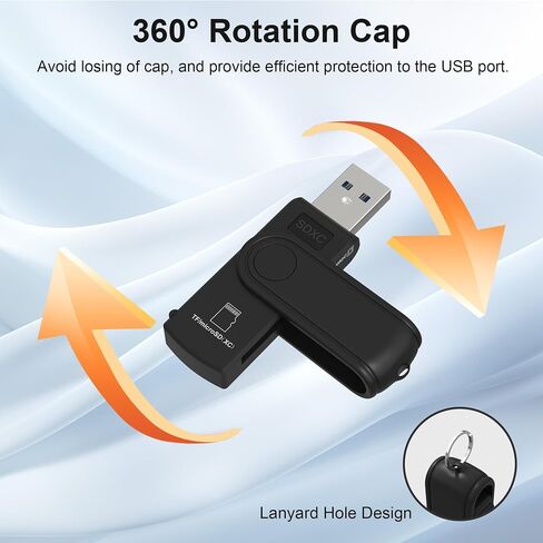 Micro SD Card Reader & 64GB USB Flash Drive 2 in 1 - USB 3.0 Memory Card Reader Adapter Supports SD/Micro SD/MMC/SDXC/SDHC/Micro SDHC Card, Portable U Disk Thumb Drive Flash Card Reader for Camera in Kuwait