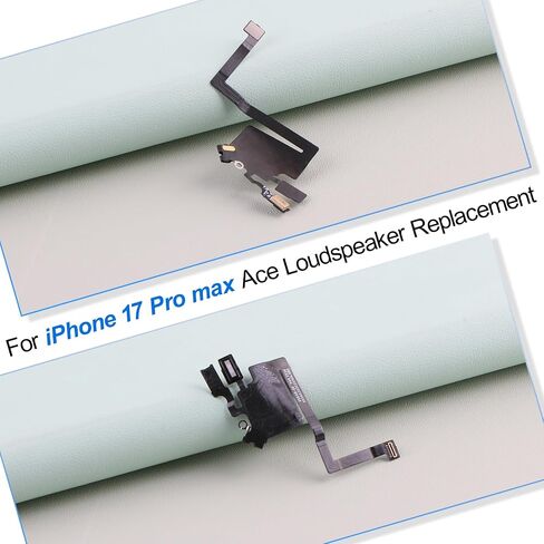 Earpiece Speaker Replacement for iPhone 17 Pro Max Ear Speaker for iPhone 17 Pro Max Earphone Speaker Light Proximity Sensor Flex Cable Assembly with Tools Black in Kuwait