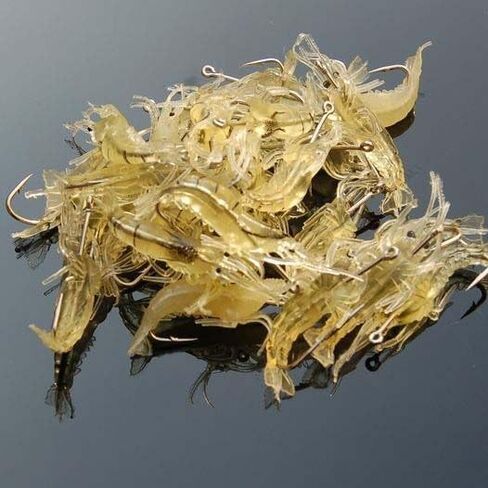 10Pcs Soft Artificial Shrimp Lures, Realistic 4cm Grass Shrimp Bait for Saltwater and Freshwater Fishing, Lifesize Design with Natural Action in Kuwait
