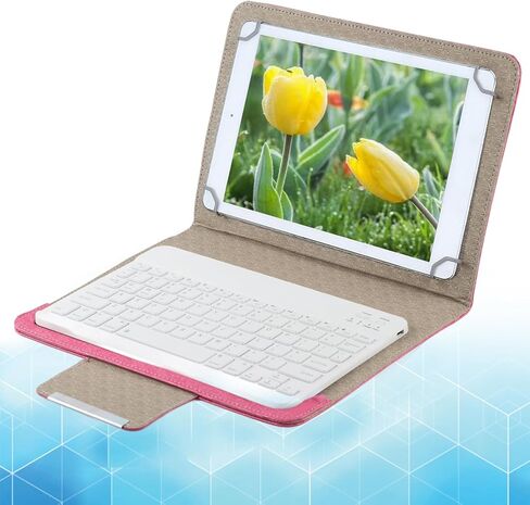 Cryfokt Bluetooth Keyboard for Tablet with PU Leather Case, Black in Kuwait