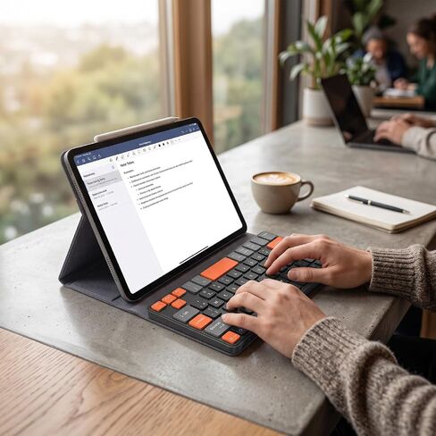 ASHATA Travel Keyboard with Touchpad, Compact Keyboard, Foldable Cover in Kuwait