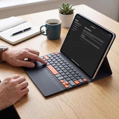 ASHATA Travel Keyboard with Touchpad, Compact Keyboard, Foldable Cover in Kuwait