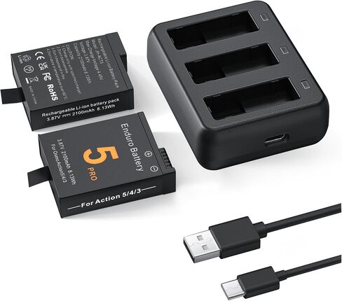 E EGOWAY 2-Pack Battery & Charger for OSMO Action 6/5/4/3/Osmo 360 in Saudi Arabia