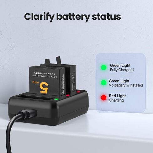 E EGOWAY 2-Pack Battery & Charger for OSMO Action 6/5/4/3/Osmo 360 in Saudi Arabia