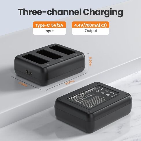 E EGOWAY 2-Pack Battery & Charger for OSMO Action 6/5/4/3/Osmo 360 in Saudi Arabia
