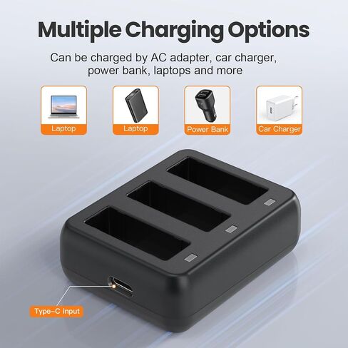 E EGOWAY 2-Pack Battery & Charger for OSMO Action 6/5/4/3/Osmo 360 in Saudi Arabia