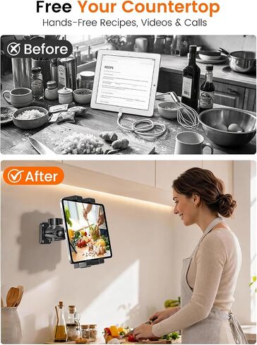 OHLPRO Portable Monitor Wall Mount, 4.7-22" Swivel iPad Tablet Wall Holder in Kuwait