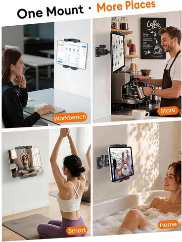 OHLPRO Portable Monitor Wall Mount, 4.7-22" Swivel iPad Tablet Wall Holder in Kuwait