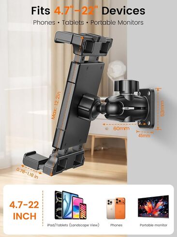 OHLPRO Portable Monitor Wall Mount, 4.7-22" Swivel iPad Tablet Wall Holder in Kuwait