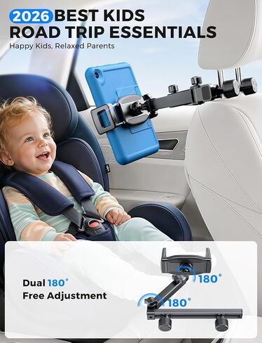 eSamcore 15" Cup Holder Tablet Mount and Backseat Headrest Tablet Holder, 2-in-1 Car Mount Bundle Set in Kuwait