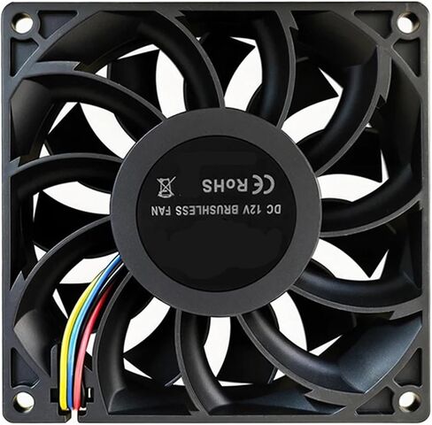 12V 9025 90mm PC Cooling Fan PWM 4PIN 4000RPM High Speed Two Ball Bearing for Computer Server Cabinet Case CPU Cooler in Kuwait