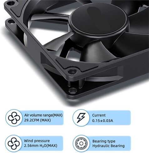 UT-8015 8CM Chassis Fan Slim 15mm Thinckness 12V/4Pin PWM Hydraulic Bearing 1200-3000rpm PC Case Cooling Ventilator in Kuwait