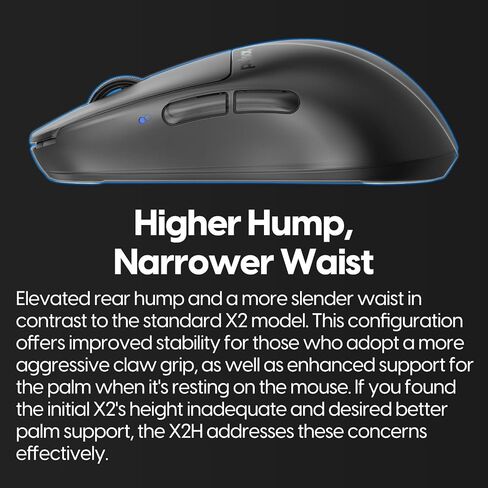 Pulsar Gaming Gears X2H Wireless Gaming Mouse, Medium, Black in Kuwait