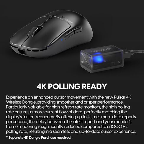Pulsar Gaming Gears X2H Wireless Gaming Mouse, Medium, Black in Kuwait