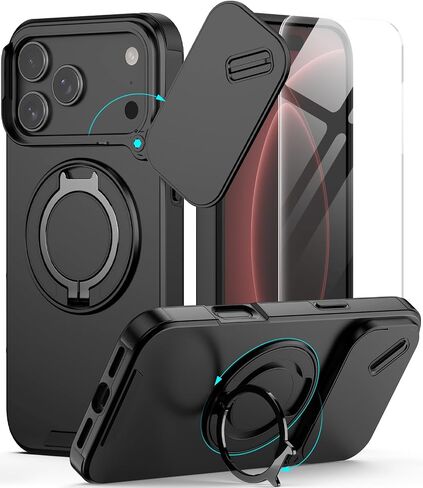 Nvollnoe for iPhone 17 Pro Max Case with Slide Camera Cover Black in Kuwait