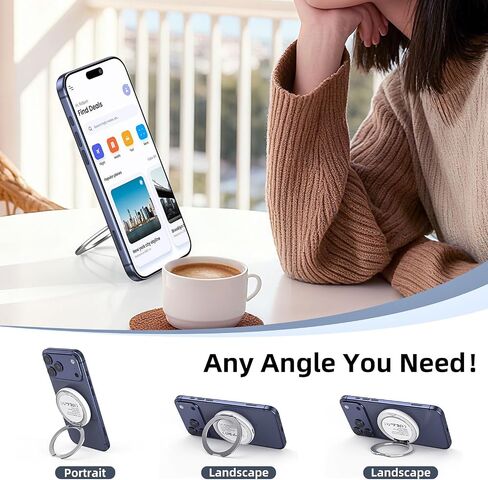 EGK Mag.Safe Charger for iPhone, Magnetic Wireless Charger Stand for iPhone 12-17 Series & AirPods Pro 4-2 with 6.6ft USB-C Charging Cable in Kuwait