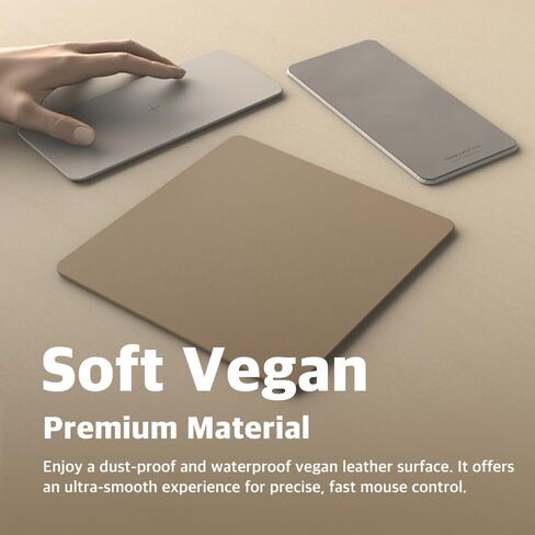 POUT H3 SplitMax 3-in-1 Wireless Charging Mouse Pad – Fast Qi Charger, Mousepad Mat, and Magnetic Tray Organizer – Compatible with Smartphones and Earbuds (Palette Cream) in Kuwait