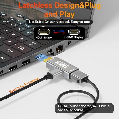 4K@60Hz HDMI to USB C Adapter, Uni-Directional Male to Female in Kuwait