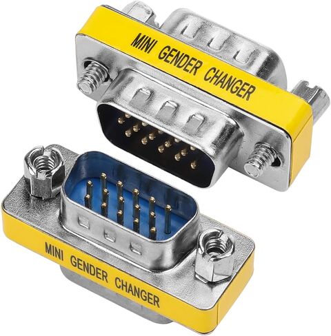 ENUODA 2 Pack Gender Changers 9 Pin Male to Male Adapter DB9 Coupler, Data Transfer and Device Connection for RS232 Serial Cables in Kuwait