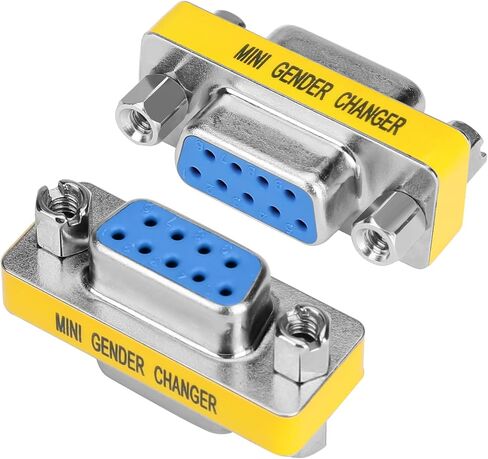 ENUODA 2 Pack Gender Changers 9 Pin Male to Male Adapter DB9 Coupler, Data Transfer and Device Connection for RS232 Serial Cables in Kuwait