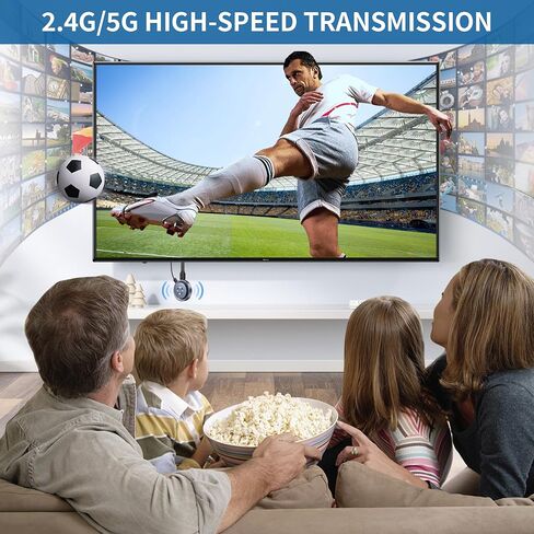 Wireless HDMI Display Dongle Adapter, Wireless Transmitter, Streaming Media Video/Audio/File HDMI Wireless Extender from Laptop, PC, Smartphone to HDTV Projector Monitor in Kuwait