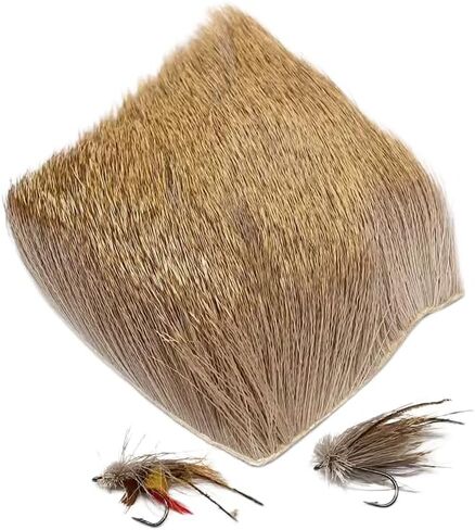 1 Pcs Dry Fly Tying Elk Deer Hair Patch for Caddis Zonker Mice Fishing Fly Dry Flies Tying Material in Kuwait
