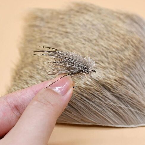 1 Pcs Dry Fly Tying Elk Deer Hair Patch for Caddis Zonker Mice Fishing Fly Dry Flies Tying Material in Kuwait