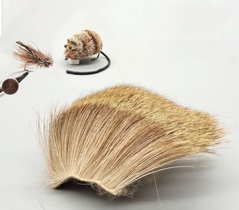 1 Pcs Dry Fly Tying Elk Deer Hair Patch for Caddis Zonker Mice Fishing Fly Dry Flies Tying Material in Kuwait