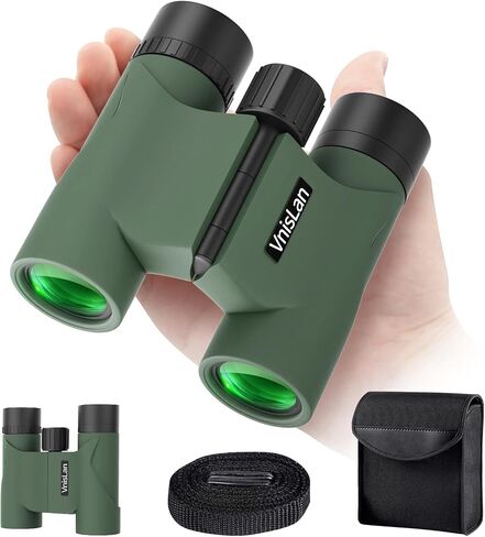 10x22 Compact Binoculars for Adults and Kids, Lightweight Pocket Binocular with 10mm Large Eyepiece & BAK4 Prism, Low Light Vision for Bird Watching, Travel, Hunting in Kuwait