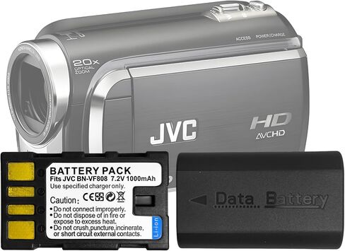 BN-VF808 Battery Compatible with JVC GR-D720 725 726 728 740 750 760 770 Replacement Battery for GZ-MG120 130 140 155 210 211 220 221 250 255、 GZ-MS100 101 120 130 、GZ-HD3 5 6 7 30 40 230 300 in Kuwait