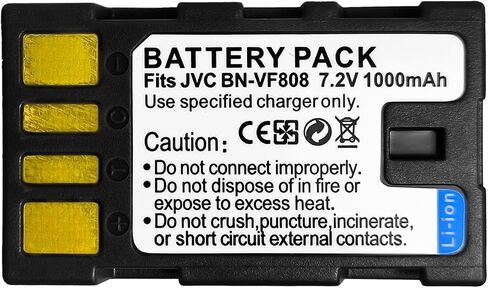 BN-VF808 Battery Compatible with JVC GR-D720 725 726 728 740 750 760 770 Replacement Battery for GZ-MG120 130 140 155 210 211 220 221 250 255、 GZ-MS100 101 120 130 、GZ-HD3 5 6 7 30 40 230 300 in Kuwait