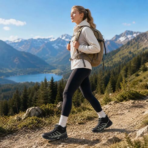 Women's Lightweight Waterproof Hiking Boots Mid Ankle in Kuwait