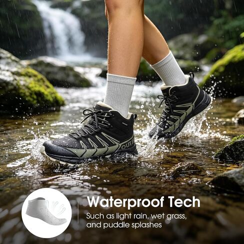 Women's Lightweight Waterproof Hiking Boots Mid Ankle in Kuwait
