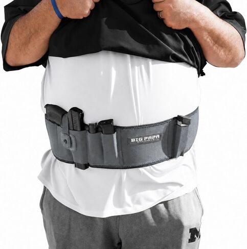 Belly Band Holster for Big Guys (2XL) by BRAVOBELT - Big Papa Edition | Fits 55" to 65" Belly in Saudi Arabia