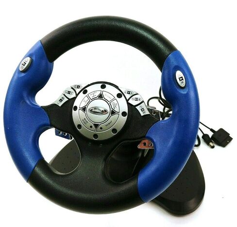 Intec Racing Wheel w Hand Pedals for Playstation; PS1, PS2 - Xbox - Gamecube (Used)(No Peddle) in Kuwait