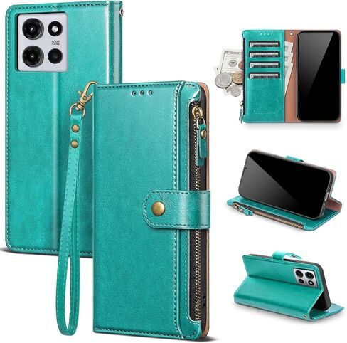 Compatible with Motorola Moto G 5G 2026/2025 / G Play 2026 Wallet Case with Card Holder RFID Blocking PU Leather Phone Case Flip Protective Cover Credit Card Slots Men Women,Wine Red in Saudi Arabia