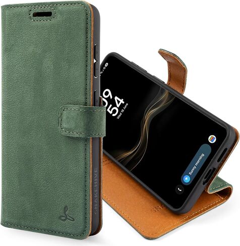 Snakehive Genuine Leather Wallet Case for Samsung Galaxy S26 Ultra – Flip Cover with Card Slots & Stand (Brown) in Kuwait