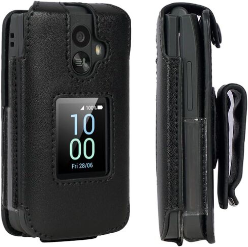 Leather Case for TCL Flip 3 T435 (2024) - BELTRON Case with Secure Form Fit Cover, Built-in Screen Protection & Rotating Metal Belt Clip (Tracfone Spectrum Verizon) in Kuwait