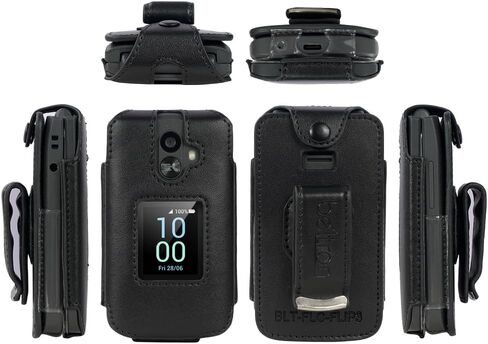Leather Case for TCL Flip 3 T435 (2024) - BELTRON Case with Secure Form Fit Cover, Built-in Screen Protection & Rotating Metal Belt Clip (Tracfone Spectrum Verizon) in Kuwait
