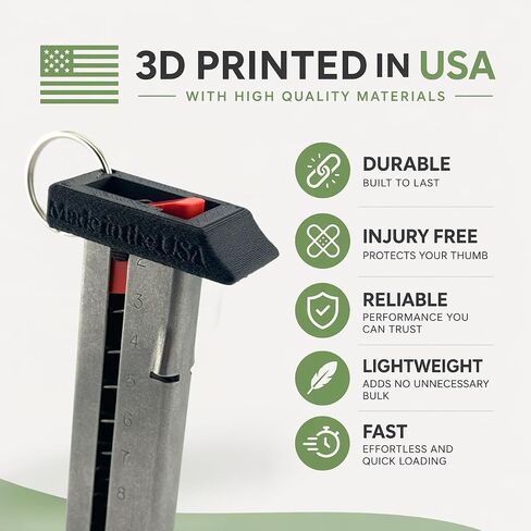 Magazine Speed Loader Compatible with Smith & Wesson M&P 380 Shield EZ | Quick Load Assist Tool | Thumb Saver Design | Fast Reload Magazine Loader | Easy Grip Accessory | Black Plastic | 2-Pack in Saudi Arabia