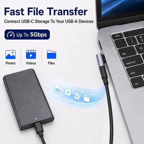 90 Degree USB C Female to USB Male Adapter 2 Pack,Double Sided Insertion USB Converter,Support Charge & Data Sync for PC, Laptop,Desktop,Phones,Charger,Mouse,Keyboard in Kuwait