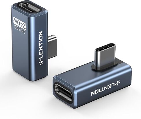 LENTION 90 Degree USB C Adapter 2 Packs 240W Charging, 80Gbps Data, 8K@60Hz in Kuwait